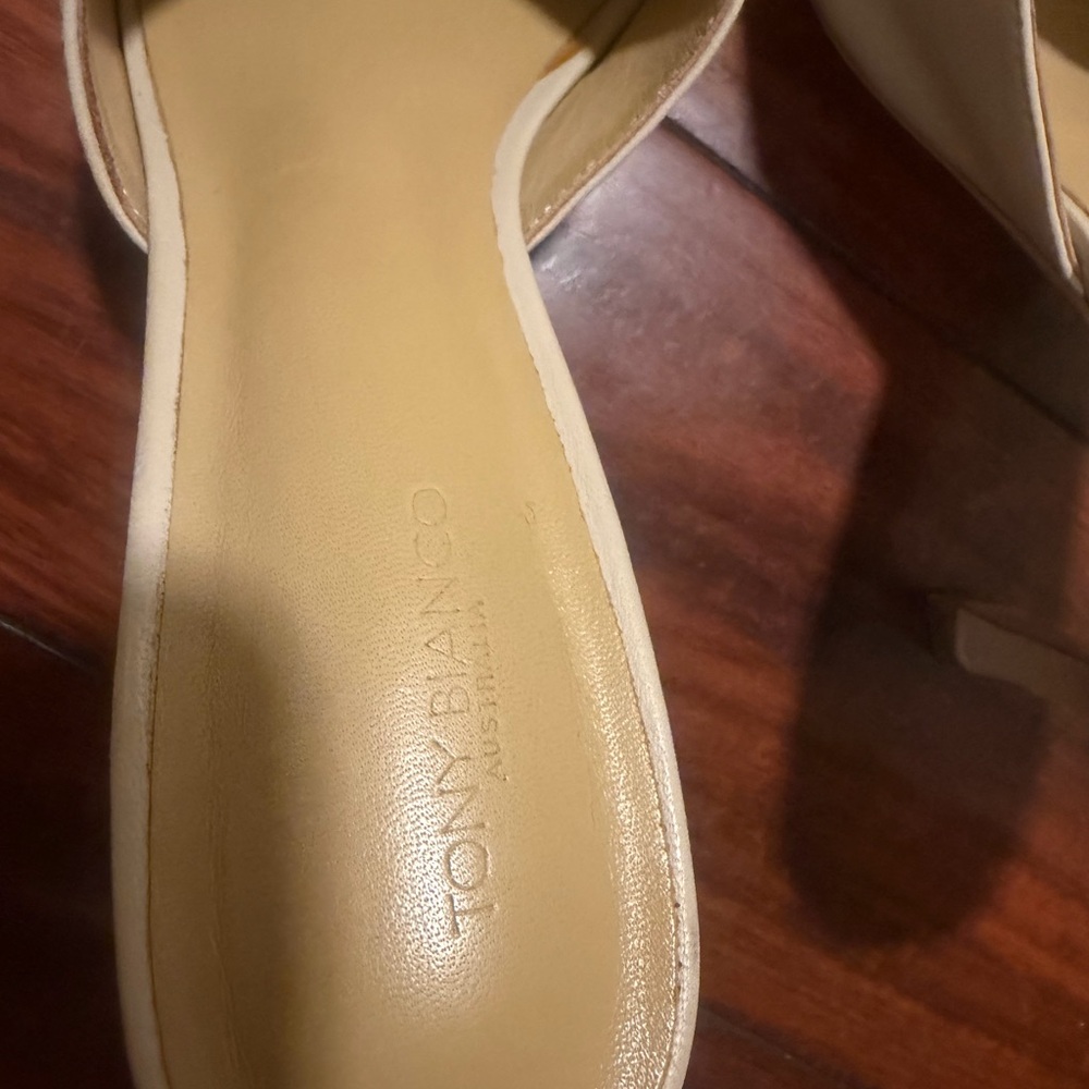 Tony Bianco Cream Square-Toe Mule Heels - Picture 3 of 11